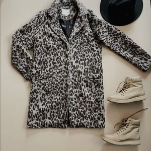 Animal print coat